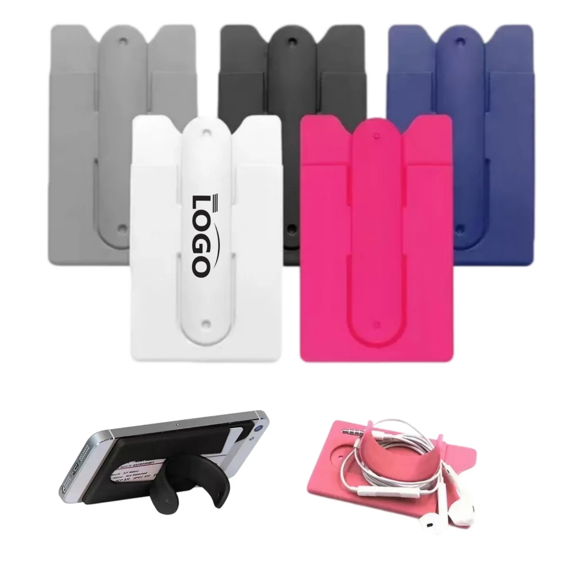 Silicone Phone Card Holder with Stand 1