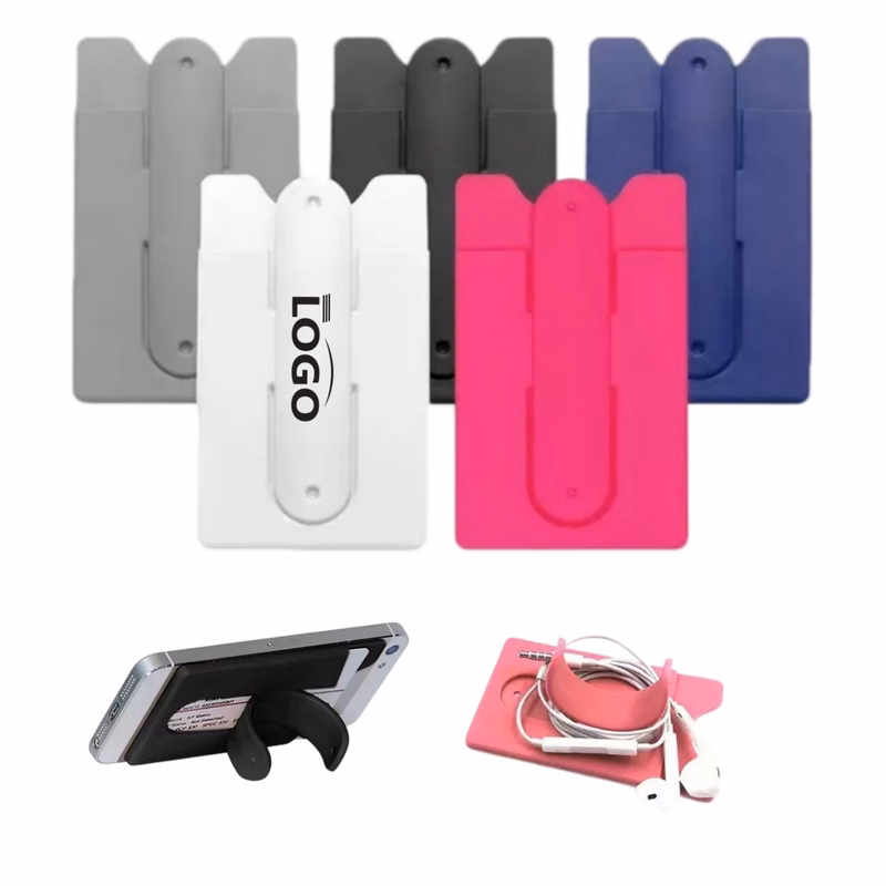 Silicone Phone Card Holder with Stand