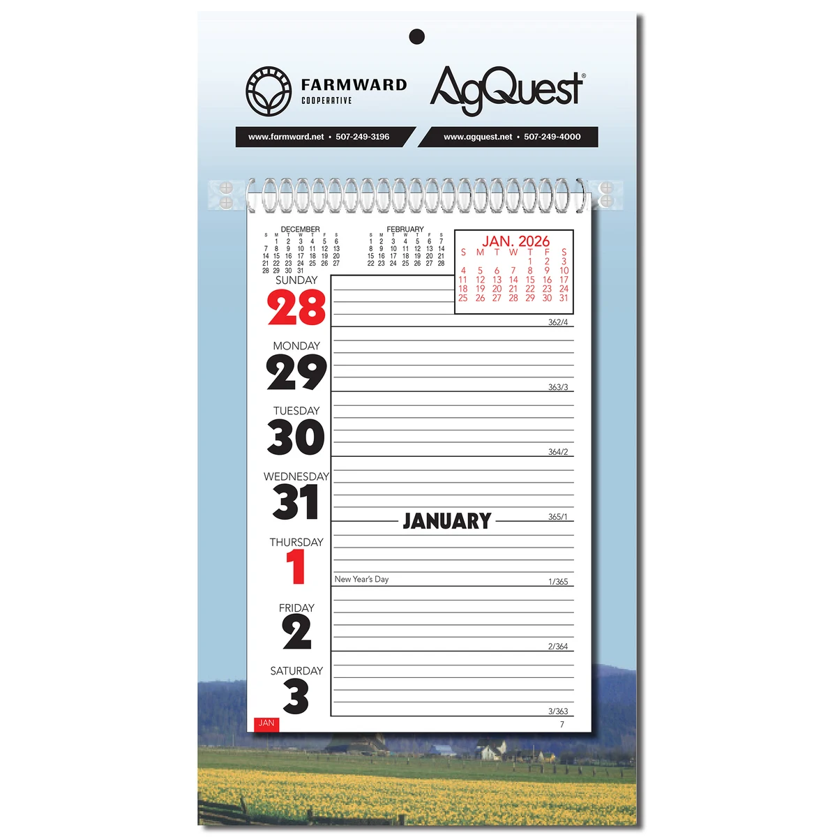 Stock Almanac Weekly Memo Wall Calendar - Scenic 1