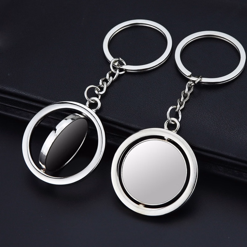 Rotating Metal Keychain Key Tag