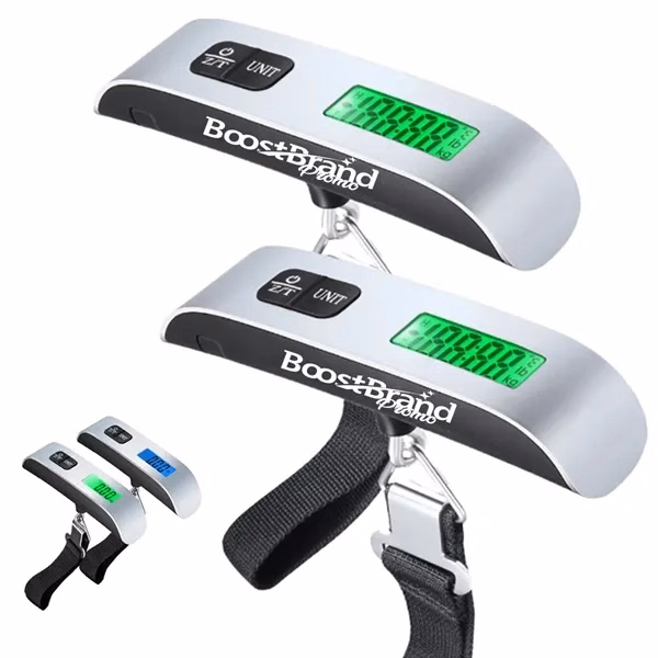 Custom Portable Digital Luggage Scale with LCD Display & Hook Strap — Travel Giveaway
