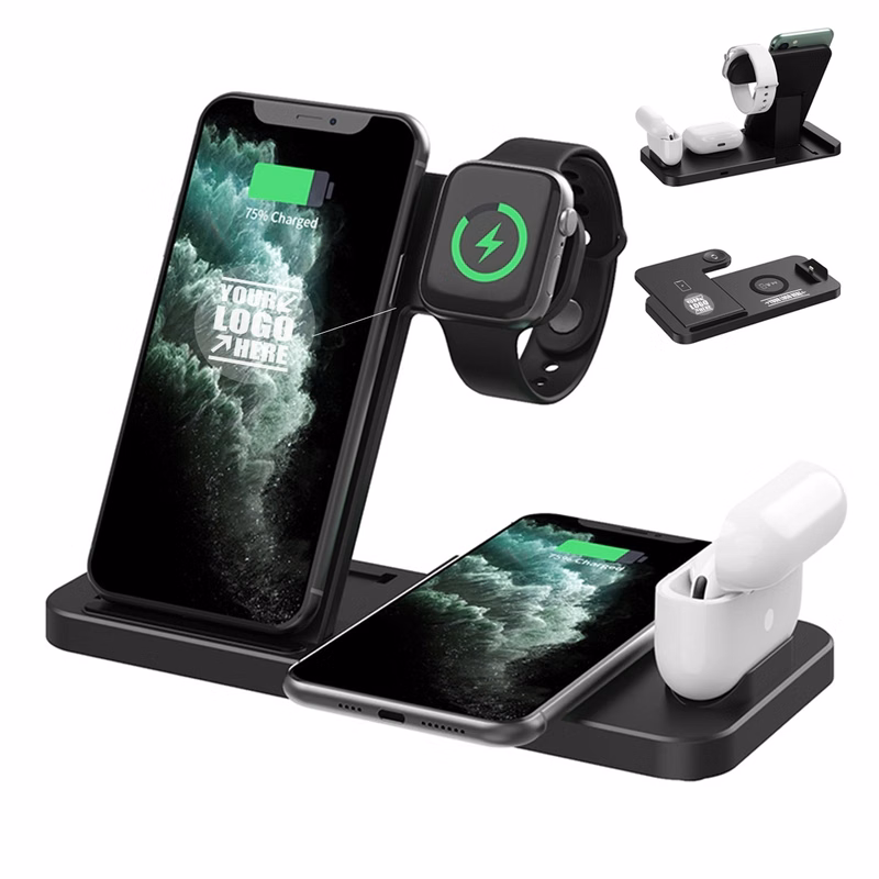 3 In 1 Custom Logo Foldable Wireless Charger