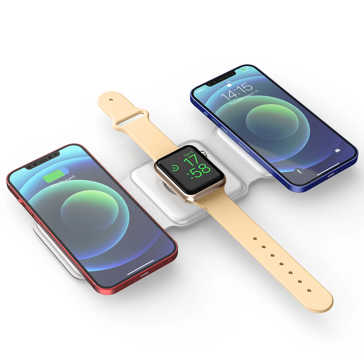 3-in-1 Foldable MagSafe Wireless Charger for iPhone, Apple Watch & AirPods 1