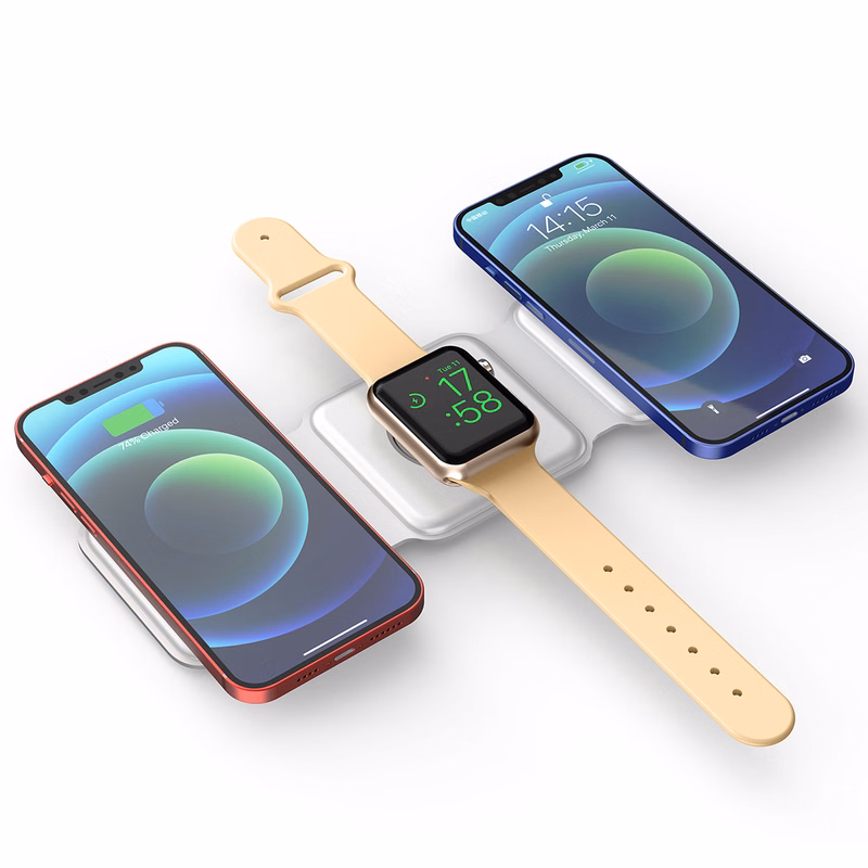 3-in-1 Foldable MagSafe Wireless Charger for iPhone, Apple Watch & AirPods