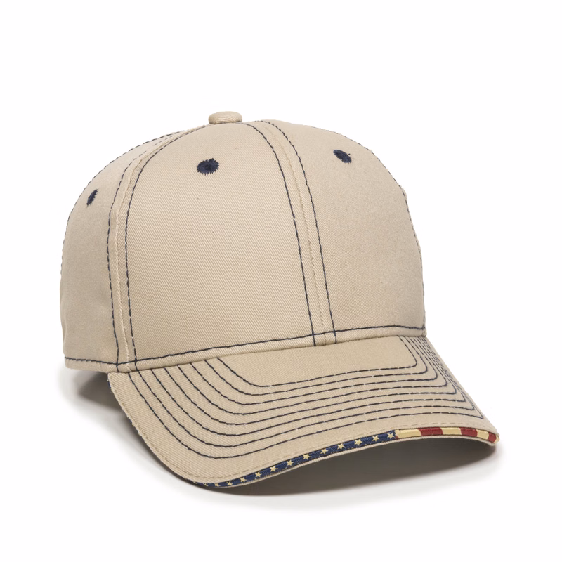 Structured Twill w/Flag Sandwich Visor