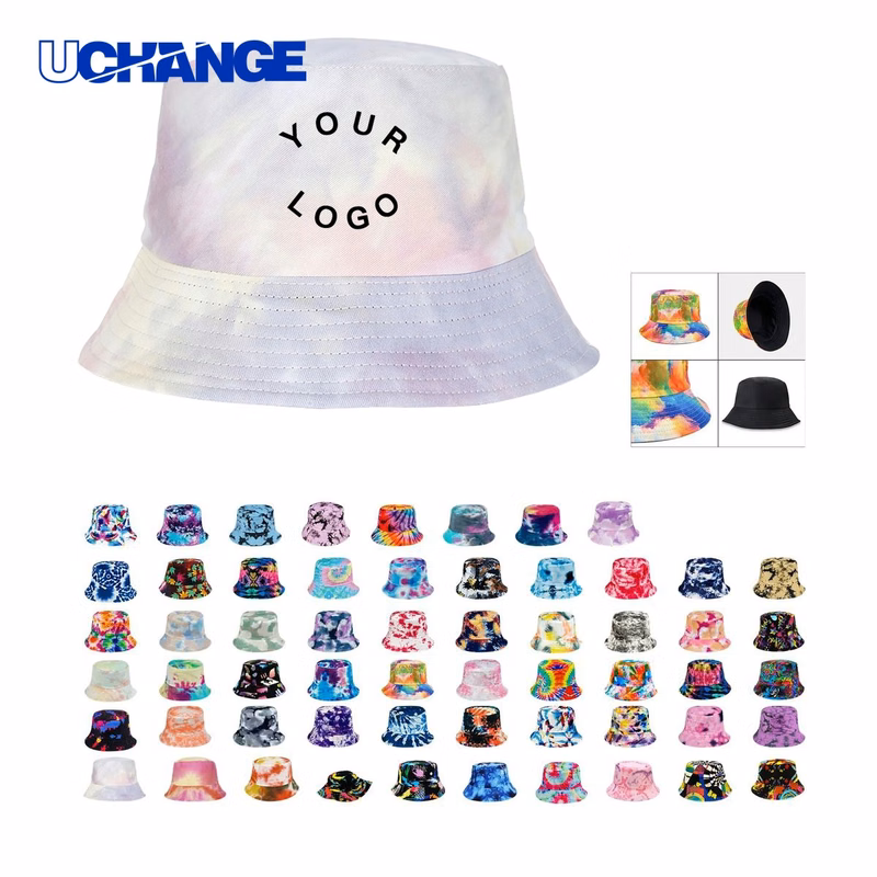 Plastic Tie Dye Hat Headwear with Reversible Style for Outdoor Use