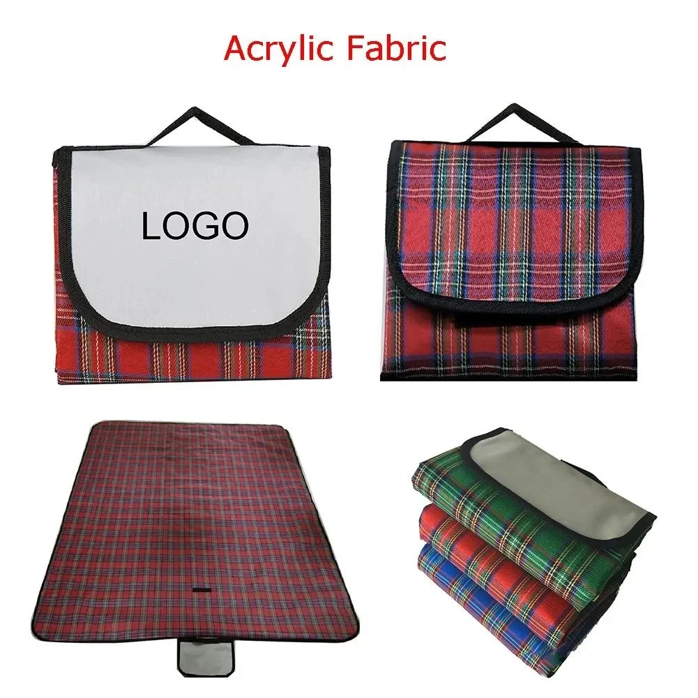 Large Size Outdoor Waterproof Picnic Blankets w/ Carry Strap 1