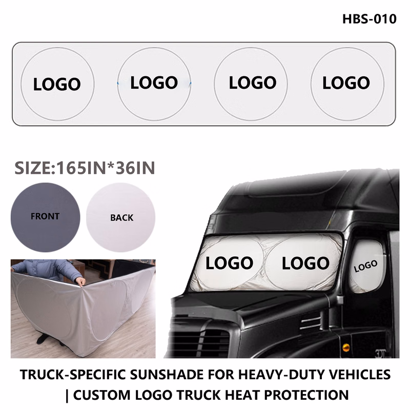 Truck Windshield Sunshade - Customizable Logo for Heat Protection