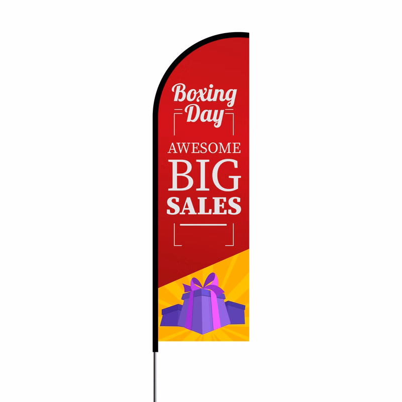 Boxing Day Awesome Big Sales Flag Kit Hardware 17' Feet Feather Flag Sign Outdoor Banner