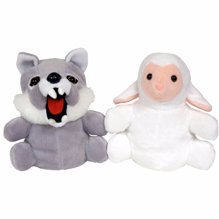 7" Wolf/Sheep Reversible Puppet