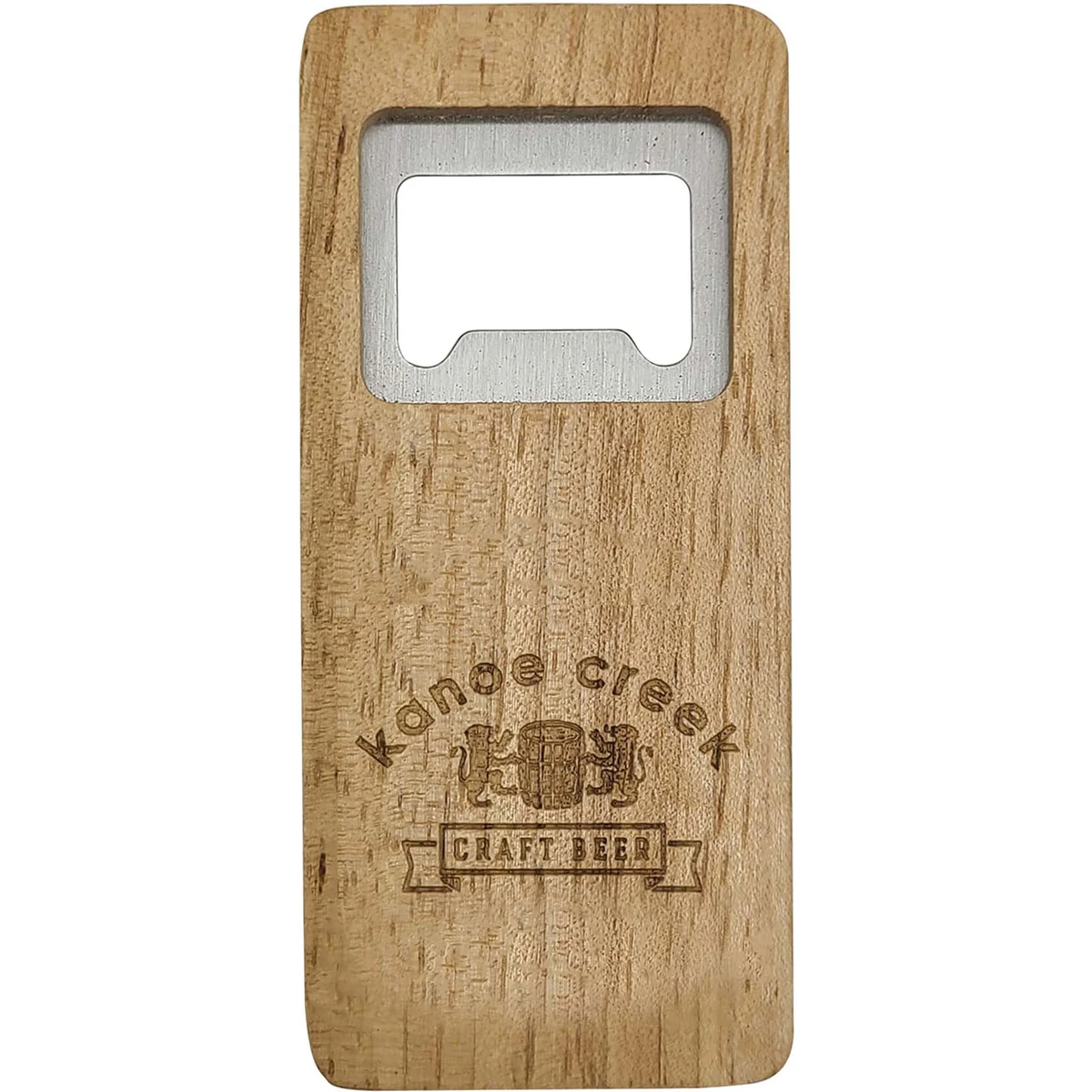 Bamboo Bottle Opener: Rectangular 1