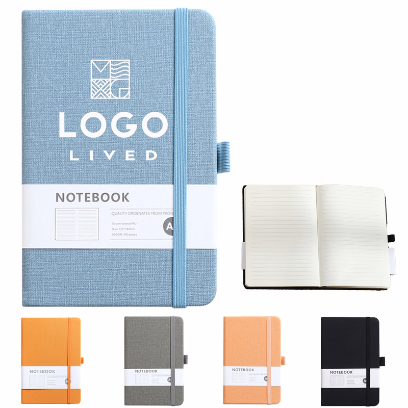 Pu Leather A6 Notebook With Strap