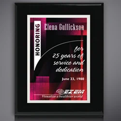 Aberdeen Black Plaque with Sublimated Plate 1