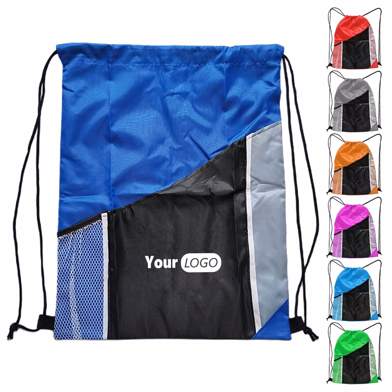 Polyester Lightweight Drawstring Sports Bag With Convenient Pockets