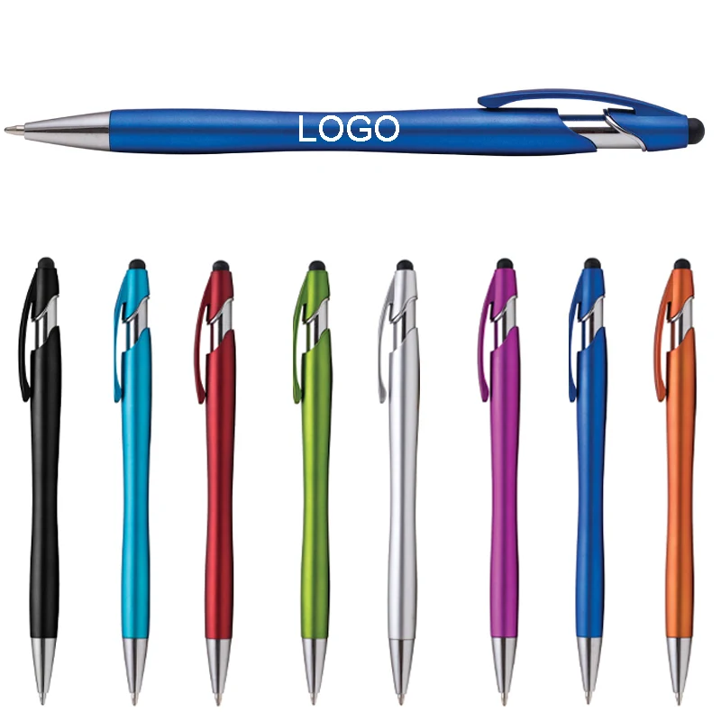 Plastic Stylus Ballpoint Pen W/ Clip 1