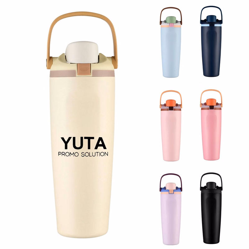 30oz Stainless Steel Handle Insulated Water Bottle