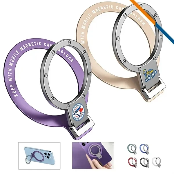 Custom Magnetic Metal Phone Ring with 360 Rotation — Mobile Device Accessory 1