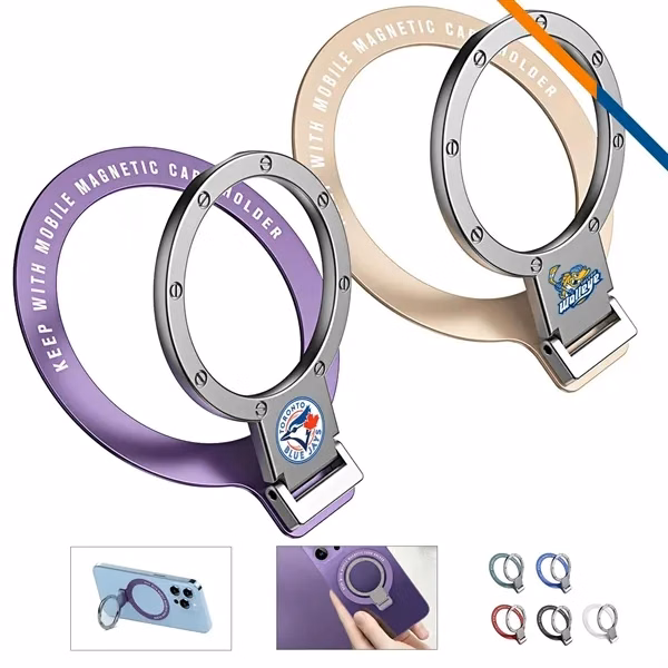 Custom Magnetic Metal Phone Ring with 360 Rotation — Mobile Device Accessory