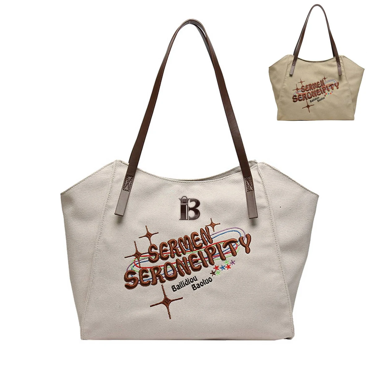 Casual All-In-One Canvas Tote Bag, custom tote bag with logo imprint 1