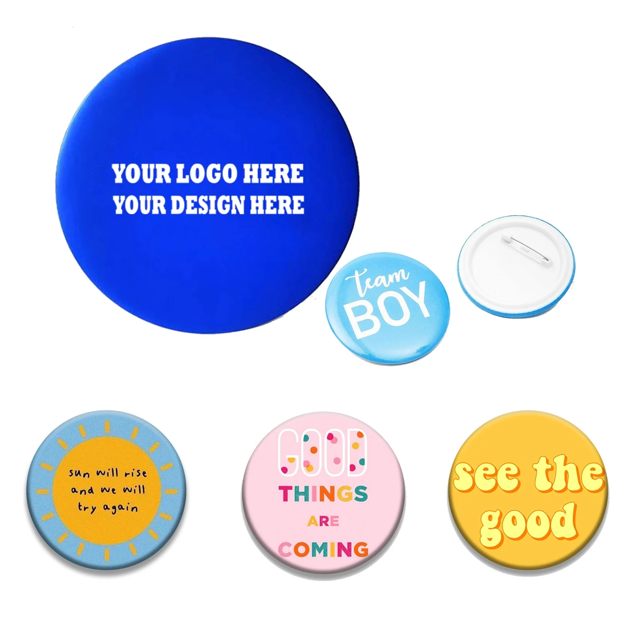 Round Buttons with Safety Pin 1