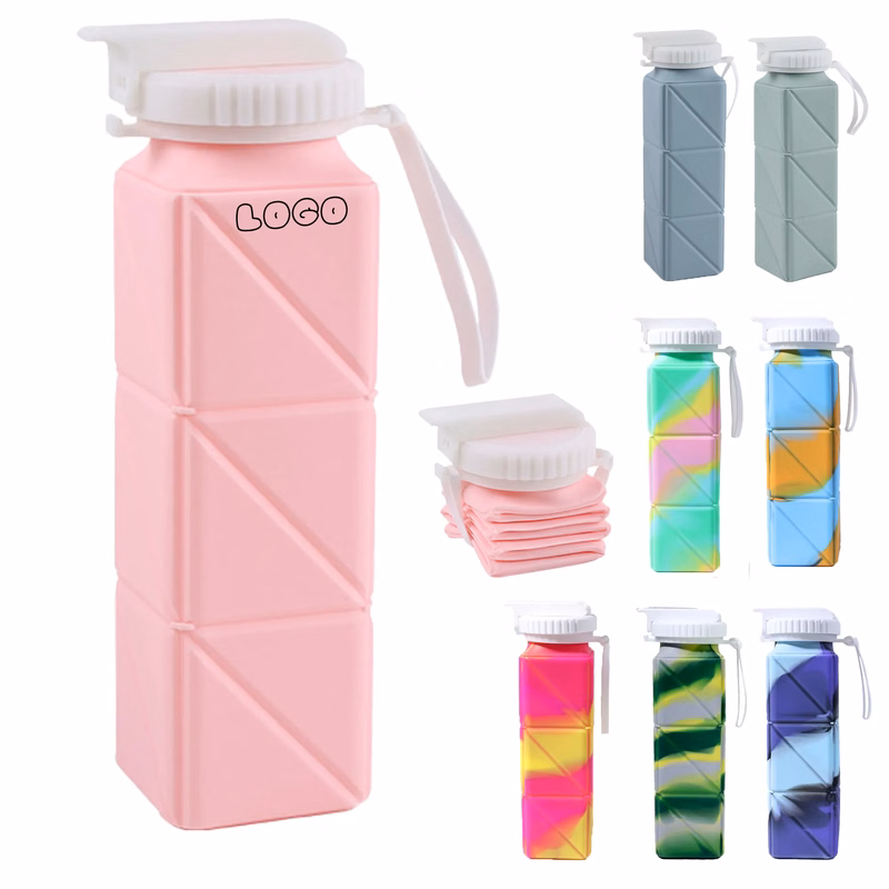 MOQ50 Foldable Silicone Water Bottle