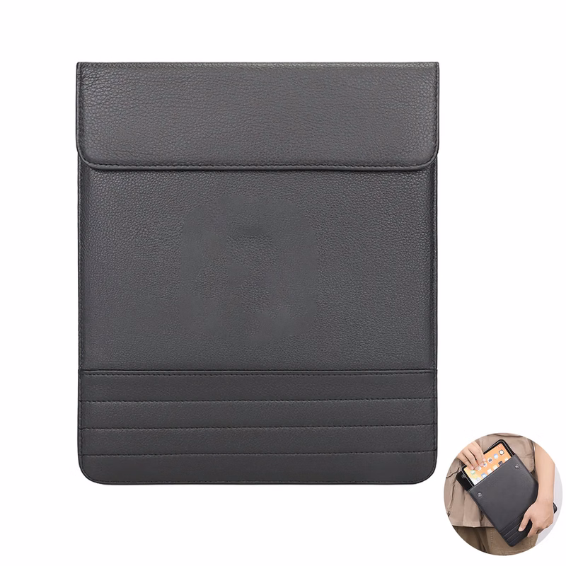Leather Waterproof Wearable Shockproof Notebook storage bag