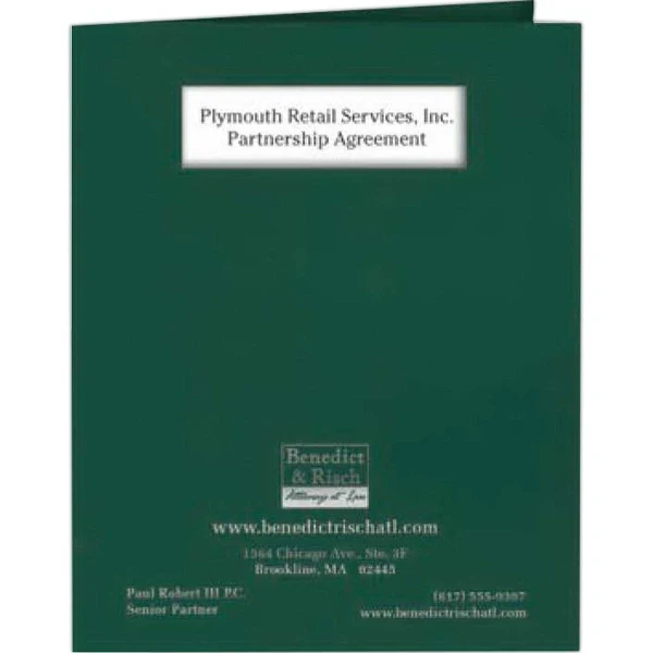 Report Cover - Side-Staple with Window, Foil Imprint 1