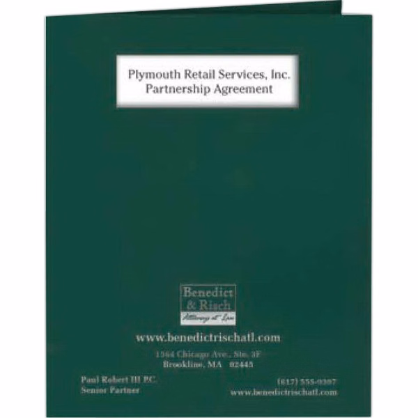 Report Cover - Side-Staple with Window, Foil Imprint