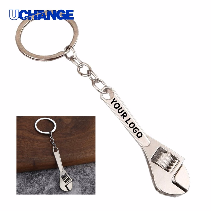 Mini Wrench Key Ring Tool in Metal