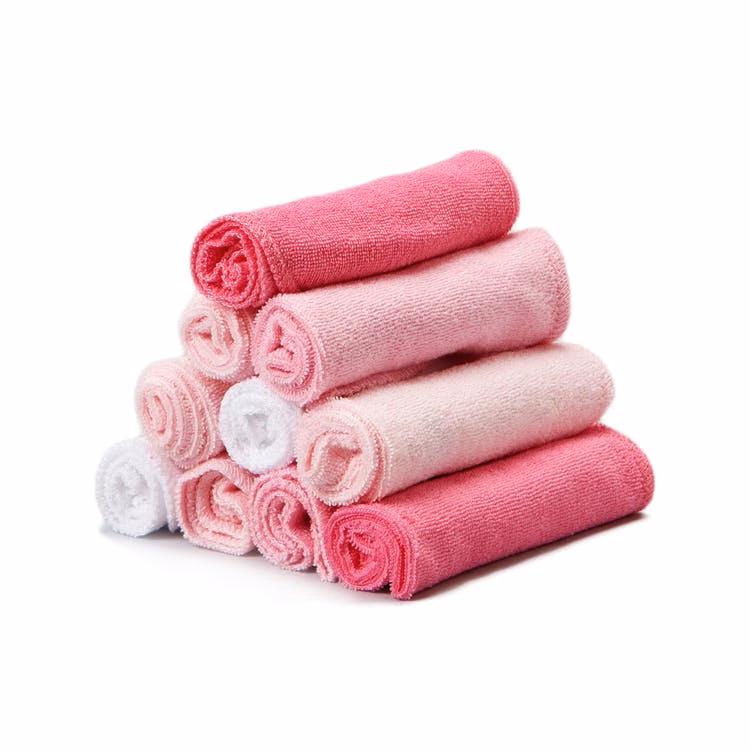Terry Baby Washcloths - Assorted Pink 10 Pack