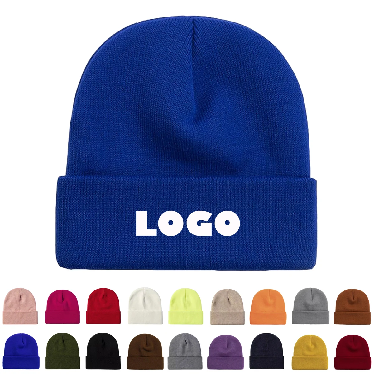 Winter Acrylic Knit Beanie Cap 1