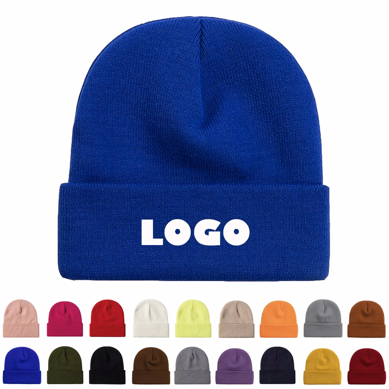 Winter Acrylic Knit Beanie Cap