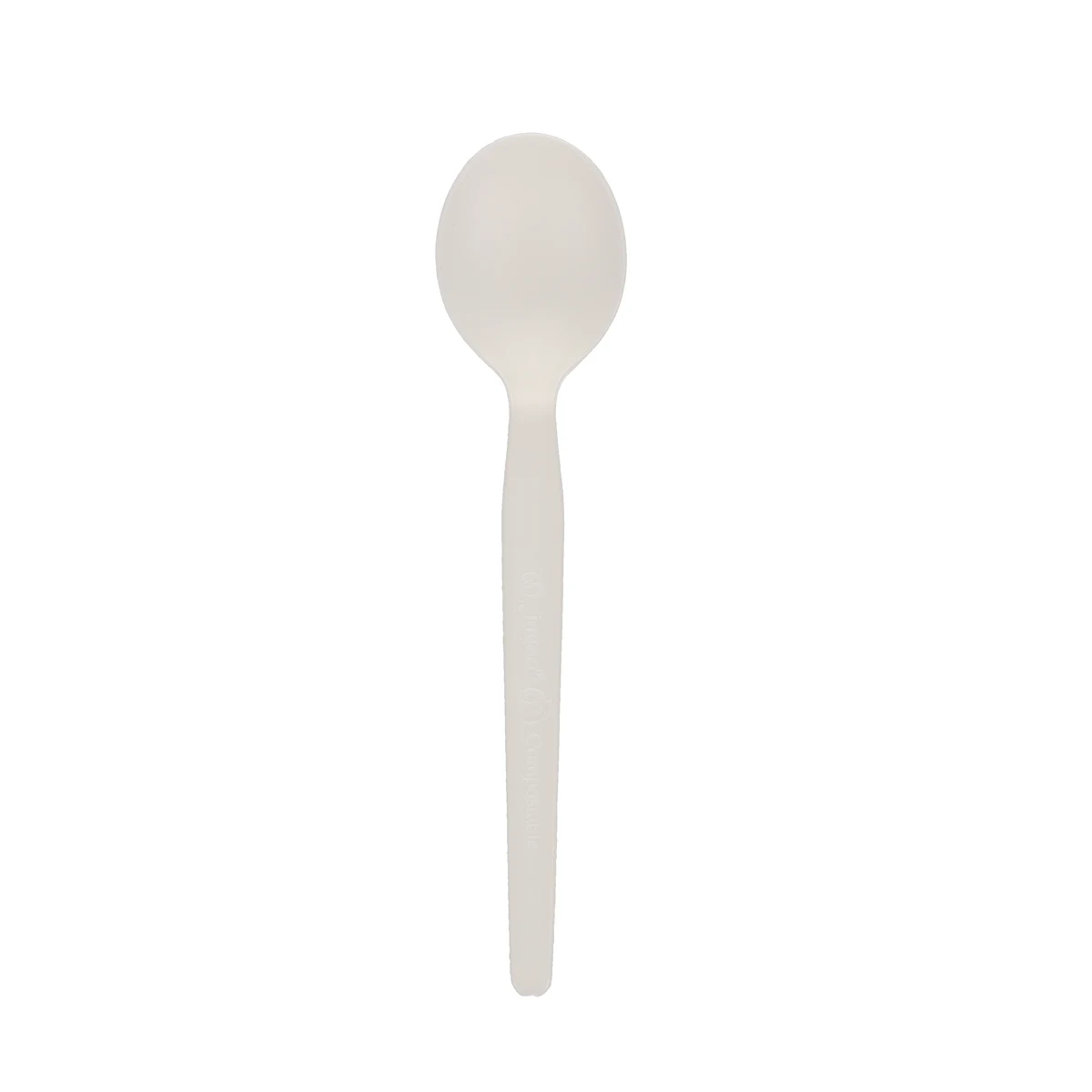 Medium Weight PLA Plastic Eco Spoon Beige 1