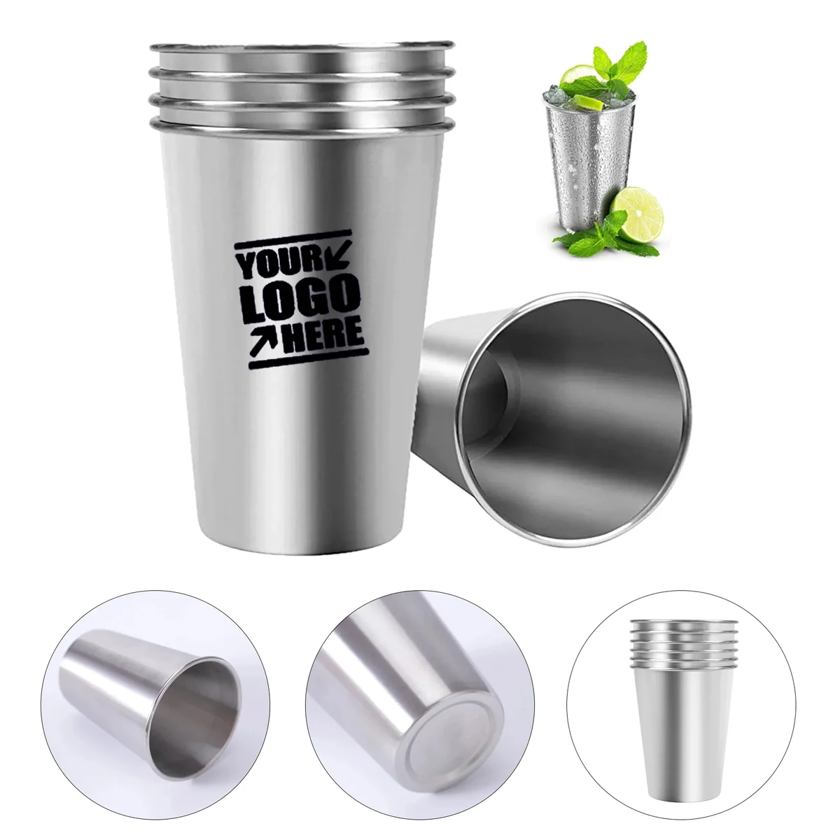 MOQ50 Stainless Steel Pint Cup 1