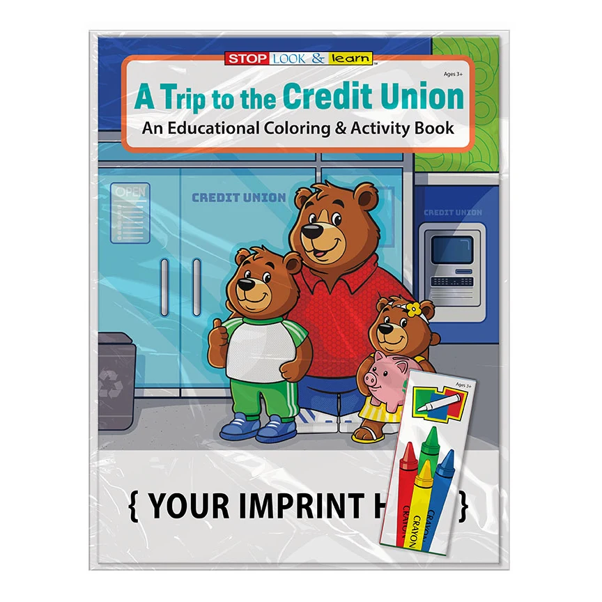 COLORING SET - A Trip to the Credit Union Coloring Book Fun Pack 1