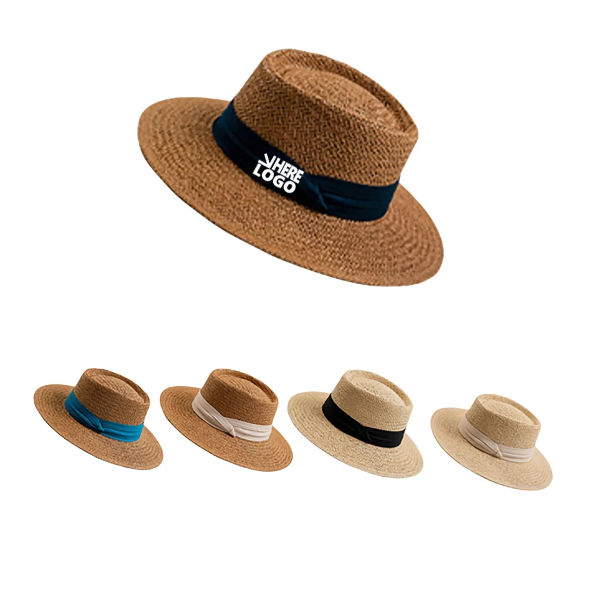 Womens Mens Wide Brim Straw Panama Hat 1