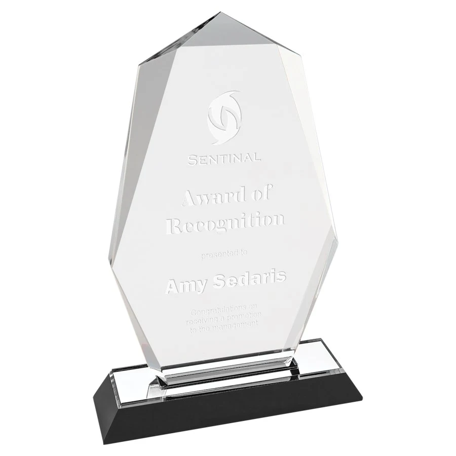 5" x 8" Silver Octagon Point Impress Acrylic Award 1
