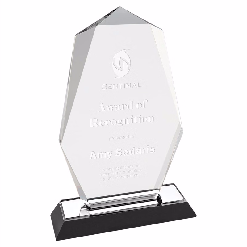 5" x 8" Silver Octagon Point Impress Acrylic Award