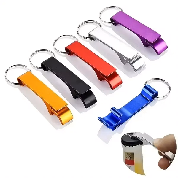 Custom Aluminum Bottle Opener Keyring with Logo — Event Barware Giveaway