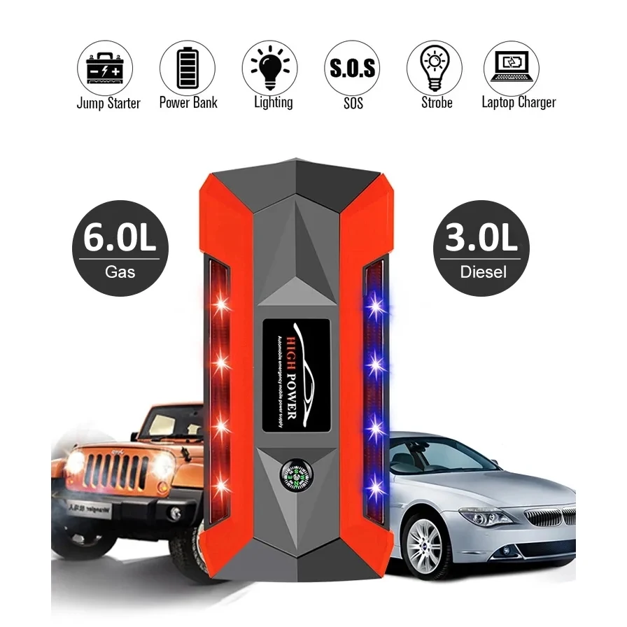 Portable Car Jump Starter With 4 USB Ports 1