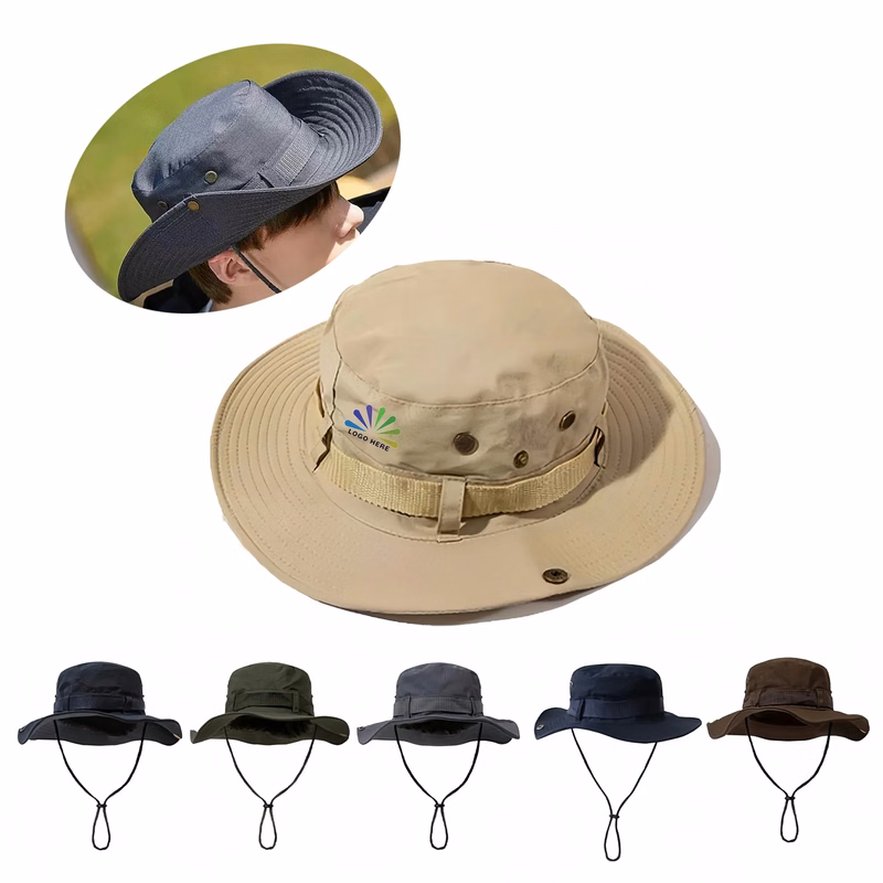 Wide Brim Fishing Hat with Metal Foldable Buckle