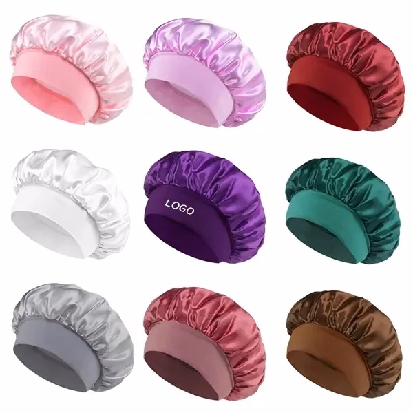 Colorful Satin Hair Bonnets with Full Coverage