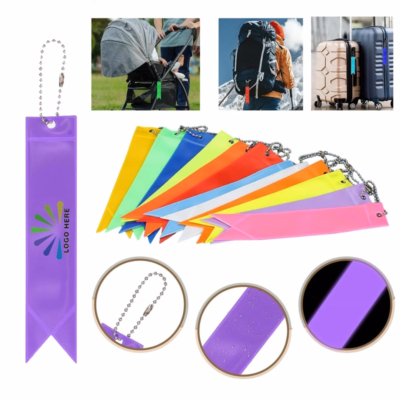 Reflective Ribbon Key Ring for Bags and Nighttime Visibility