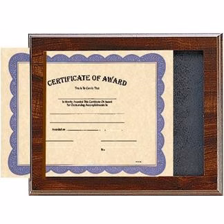 10-1/2" x 13" Cherry Finish Slide-In Frame Plaque