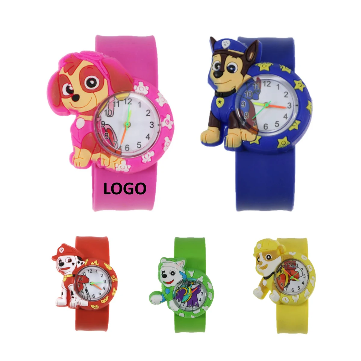 Puppy Shaped Silicone Slap Watch Wristband 1