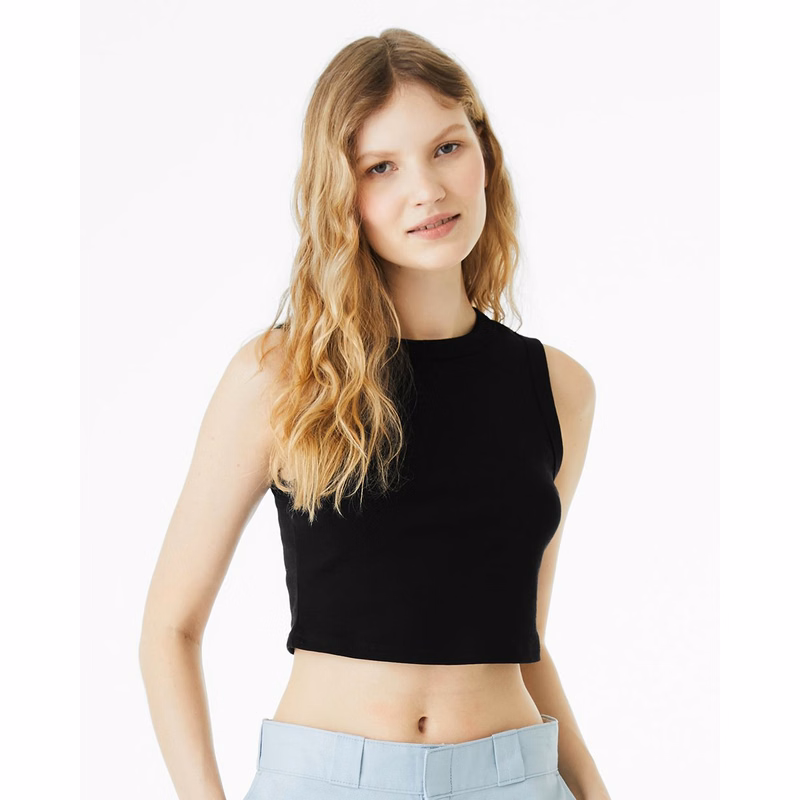 Women's Micro Rib Muscle Crop Tank - 1013