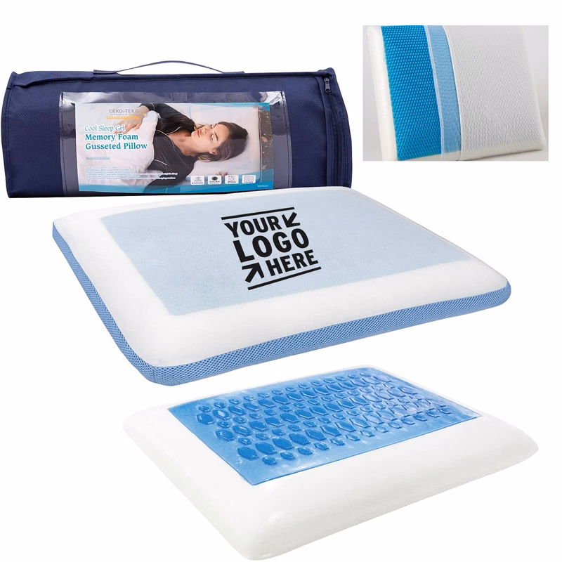 Removable Cervical Cooling Orthopedic Memory Foam Side Back Stomach Sleeping Gusseted Bed Pillow