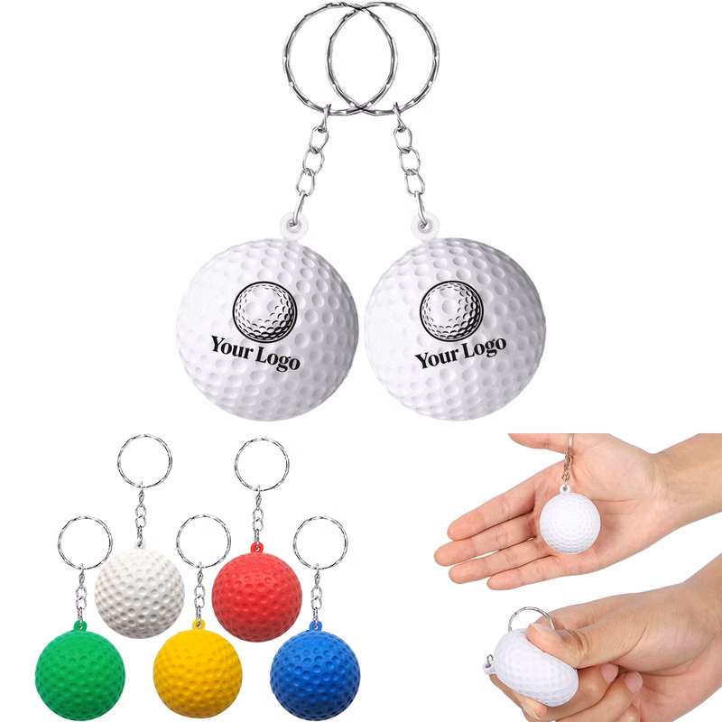 Stress-Relieving Golf Ball Keychain