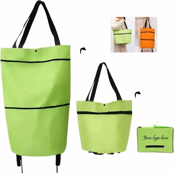 Portable Rolling Tote Shoppings Bags with Wheels for Work, School and Travel