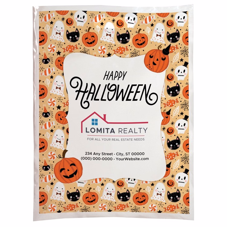 Halloween Scatter Design 3 Plastic Bag (12" x 15")